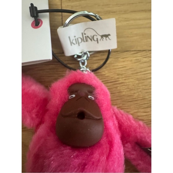 Kipling Fuchsia Hydrangea Sven Monkey Key Chain - Picture 9 of 11